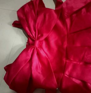 Hopscotch Maroon Party Dress with Bow