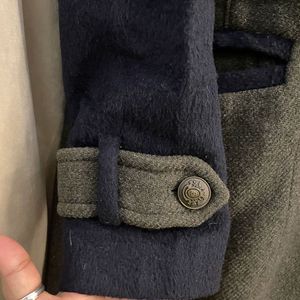 Stylish Wool Blend Double-Breasted Coat