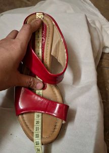 Chic Red Wedge Sandals