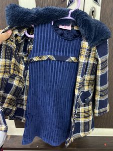 Dress With Overcoat For Kids