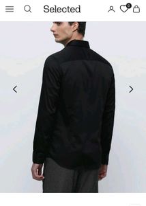 Primium SELECTED HOMME Black Shirt Party' wear
