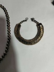 Bracelet, Necklace And Earrings Golden