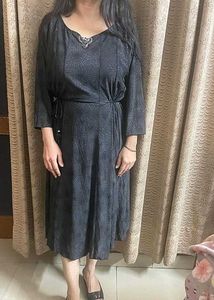 Plus Size Elegant Black Shimmer Dress