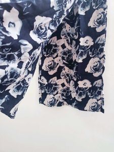 Navy Floral Print Plazo for women size XXL