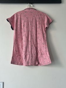 Pink Star Print Nightshirt L size almost new