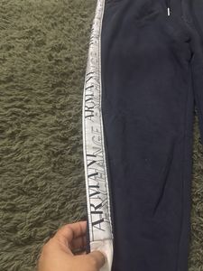 authentic Armani Exchange Navy Blue Track Pants