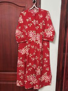 Red Floral Print Top