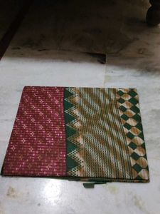 Elegant Green and Maroon Saree