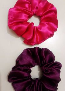 Satin Scrunchies - Pack of 2