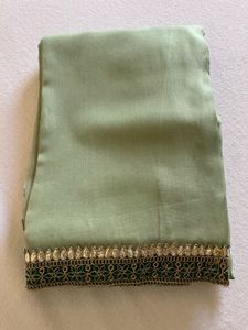 Pista green organza saree(brand new)