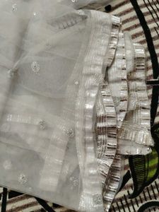 Elegant silver Sequin Dupatta