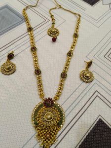 Beautiful Gold Plated Indian Jewelry Set