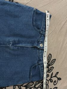 Striped Sleeveless Top &amp; Denim Skirt Set