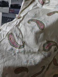 Men's White Paisley Print Shirt