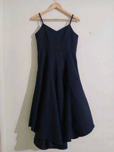 Vero Moda Elegant Navy Blue Midi Dress