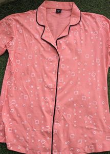 Night Suit Tshirt Peach Color Xl Size Branded
