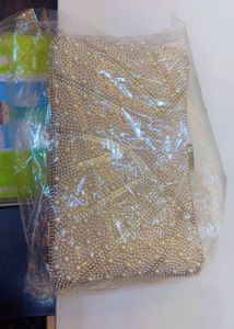 Elegant Pearl Embellished Clutch