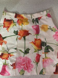 Floral Print A-Line Mini Skirt