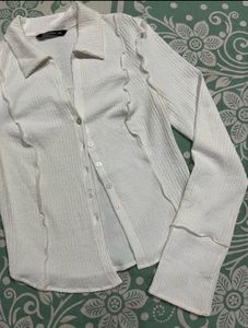 Chic White Button-Up Top