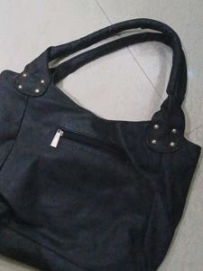 Black Hobo Bag with Pockets
