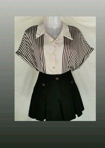 Striped black and white shirt