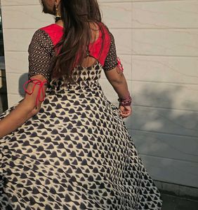 Elegant Printed Anarkali long Kurti