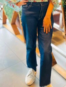 Straight Fit Blue Jeans