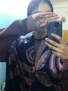 Stylish Blue &amp; Pink Patterned Stole