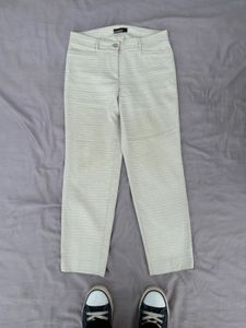 Chic Patterned Cropped Trousers