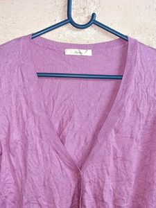 Lavender Cardigan with Bows Cropped