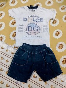 Stylish Boys T-Shirt & Shorts Set