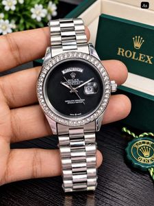 Rolex Watch with Diamond Bezel