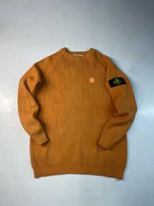 Stone Island Orange Knit Sweater