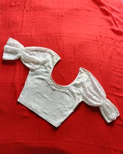 Lace Sleeve Crop Top