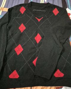 Argyle V-Neck Sweater