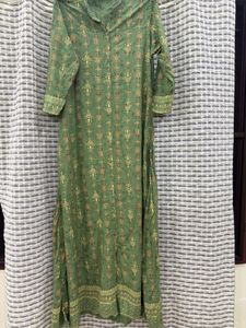 Green Printed Kurta