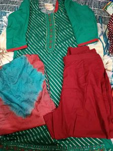 Elegant Sea  Green Kurta with Striking Design