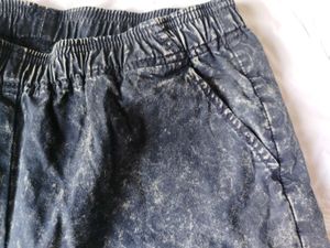 Stylish Acid Wash Denim Shorts