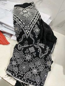 Black party wear suit material