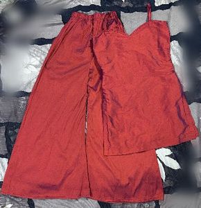 Two tone Short Kurta with Palazzos