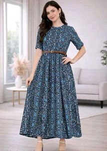 Chic Floral Print Maxi Dress