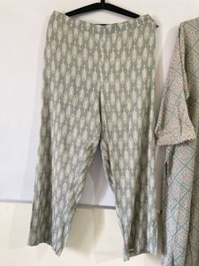 Stylish Grey Printed Kurta Set