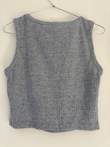 Gray Sleeveless Tank Top