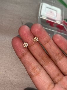 Gold Flower Stud Earrings