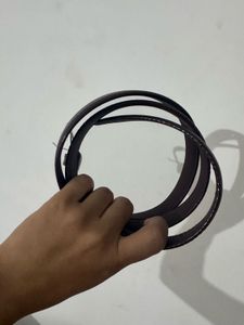 Brown leather belt