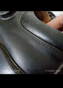 100% geniune leather black casual shoes for boys