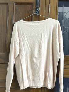 Mafadeny Pink sweater With Black Detailing
