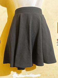 Black A-Line Mini Skirt