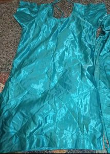 Beautiful Satin Teal kurti
