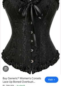 Black Vintage Corset Bustier